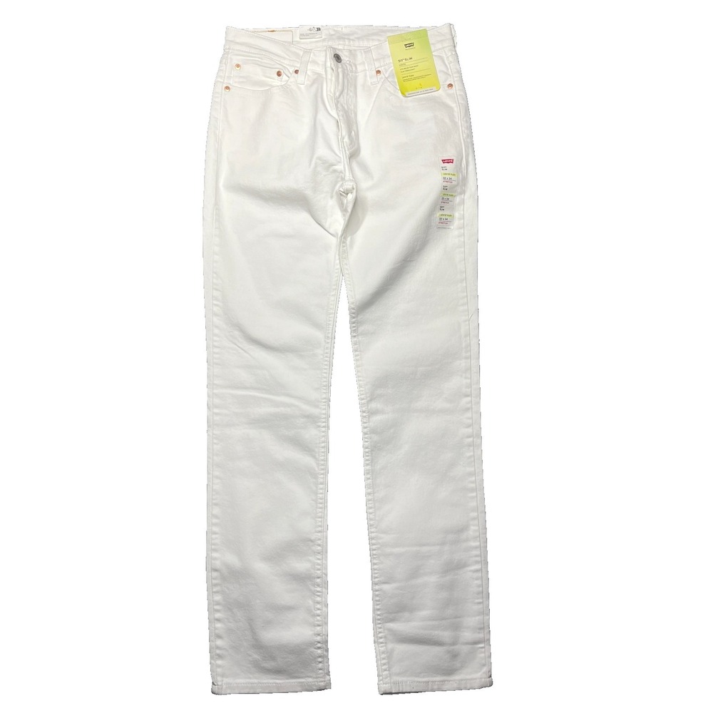 NWT Levis 511 Slim Jeans Mens 30x34 White Flex Stretch Sits Below Waist Straight